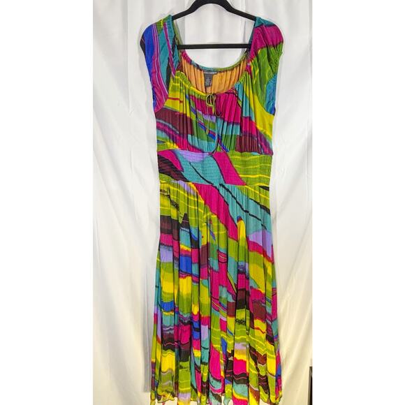 Chelsea & Theodore Boho Tropical Maxi Dress XL – Flowy Summer Resort Style - Picture 1 of 6